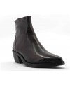 Z 252 21 15 7A washed leather western ankle boot