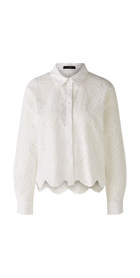 O 86772 L/S Broderie anglaise blouse